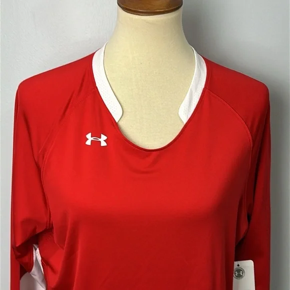 Under Armour Women's Longsleeve Volleyball Shirt Heat Gear Size XXL NWT - Picture 2 of 8
